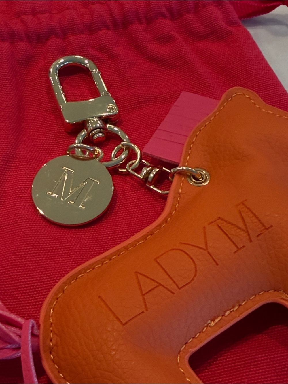 Orange Leather Horse Charm Keychain - Picture 5 of 5